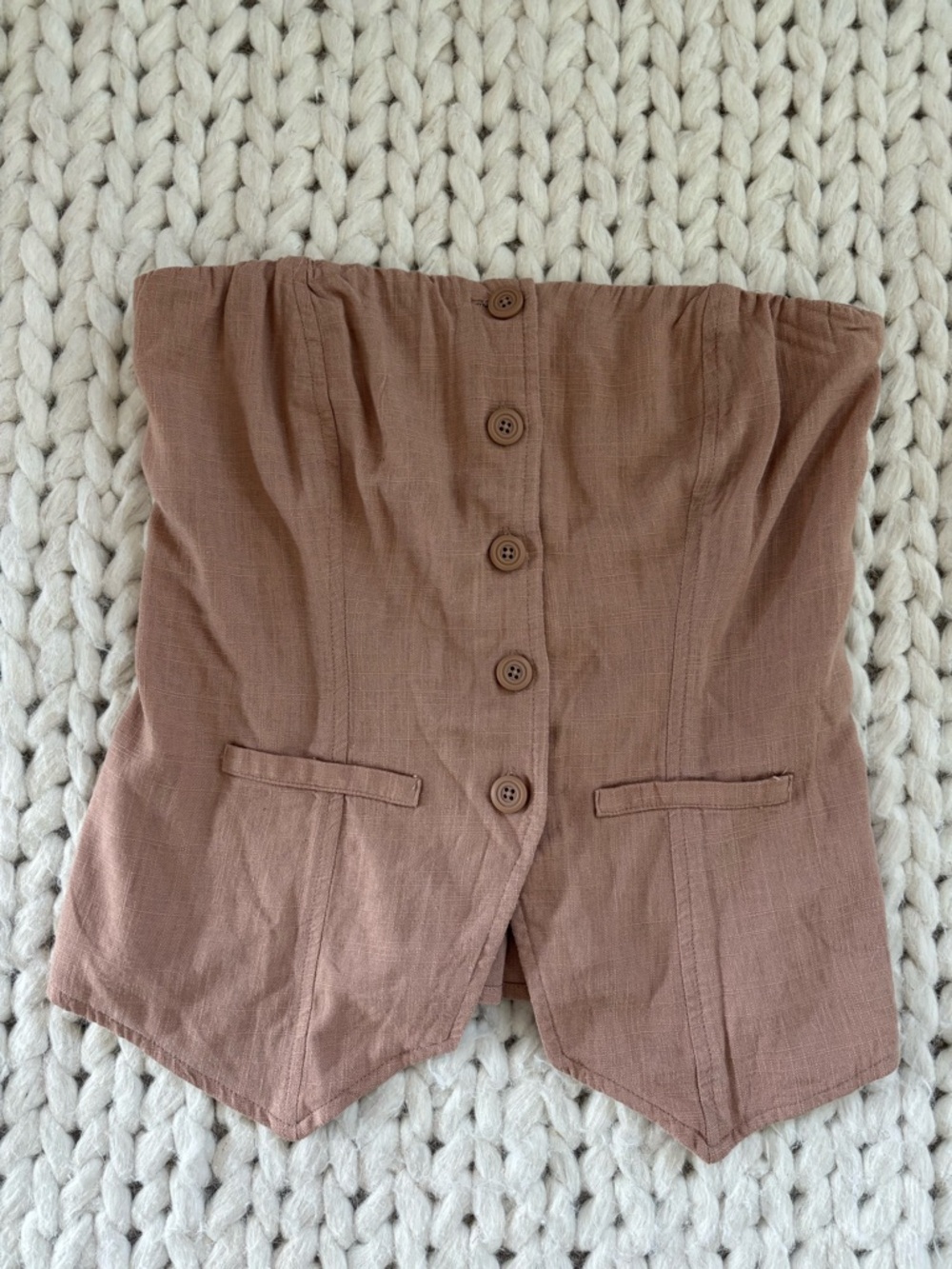 wild fable Rust Brown Strapless Top
